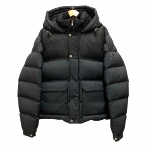 【中古】モンクレール MONCLER Mussala ショートダウンジャケット ブルゾン アウター ナイロン ウール フェザー混 5 黒 ブラック メンズ