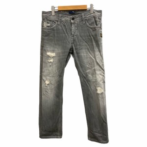 【中古】ジースターロウ G-Star RAW デニム ジーパン ダメージデニム ローライズ 30 グレー レディース