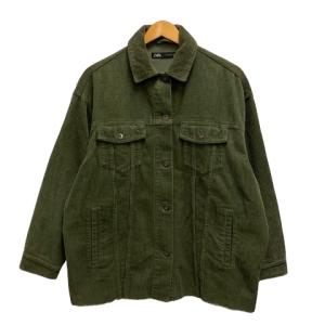 ZARA 緑色 コーデュロイ ダウンジャケット S-M ZARA 緑色 コーデュロイ ダウンジャケット S-M