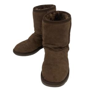 レディースUGG レザー サイドゴアブーツ ブラウン チョコ 23 US6 レディースUGG レザー サイドゴアブーツ ブラウン チョコ 23 US6