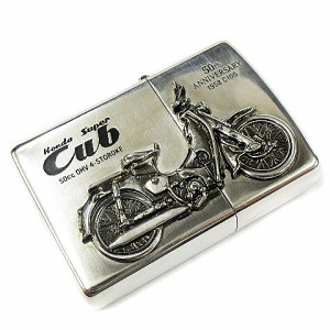 【中古】未使用品 ジッポー ホンダ スーパーカブ 50周年記念 オイルライター No.1 C100 シルバーカラー 箱有 当時物