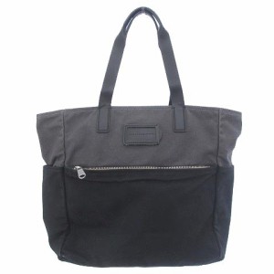 【中古】マークバイマークジェイコブス MARC by MARC JACOBS トートバッグ キャンバス バイカラー ブラック グレー 鞄