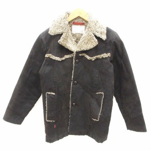 【中古】リーバイス レッドループ LEVI'S redloop ボアジャケット コーデュロイ くるみボタン ロゴ ダークブラウン M