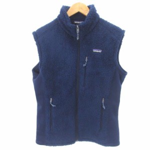 【中古】パタゴニア Patagonia Los Gatos Vest フリースベスト 25925FA15 ジップアップ ロゴ ワンポイント 紺 M