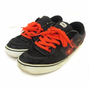 【中古】バンズ VANS TNT スニーカー ハラコ キャンバス 黒 ブラック 赤 レッド 27cm 靴 シューズ ■GY01 メンズ