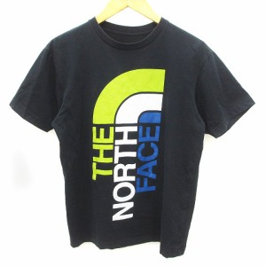 【中古】ザノースフェイス THE NORTH FACE Tシャツ 半袖 ロゴ プリント NT31431 黒 ブラック S トップス メンズ