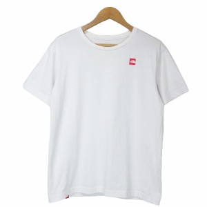 【中古】ザノースフェイス S/S S BOXLOGO 半袖 Tシャツ NT31732 国内正規 アウトドア ウエア プリント M 白 ■GY01