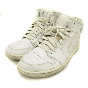 【中古】ナイキ NIKE AIR JORDAN 1 MID 554724-102 スニーカー 白 ホワイト 27cm 靴 シューズ ■GY01 メンズ