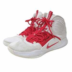 【中古】ナイキ HYPERDUNK X TB PROMO AT3866-110 スニーカー ハイカット ハイパーダンク メッシュ 28cm 白 赤 ■GY01