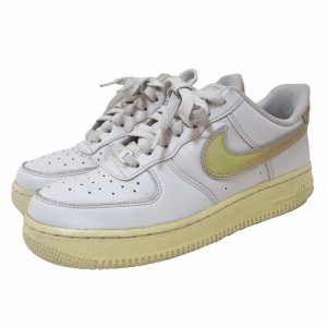 【中古】ナイキ NIKE WMNS AIR FORCE 1 LOW AR0642-001 スニーカー エア フォース 1 レザー メタリック 24cm