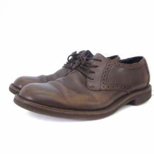 【中古】アビーロード ABBEY ROAD ビジネスシューズ 革靴 プレーントゥ レザー ブラウン 茶 25.0 靴 メンズ