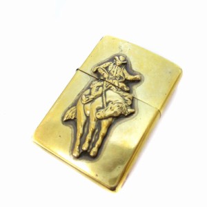 【中古】ジッポー ZIPPO Marlboro マルボロ カウボーイ ロデオ オイルライター XIV 98年製 ロゴ ゴールドカラー