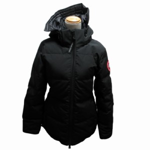 【中古】カナダグース Chelsea Parka ダウンジャケット ブルゾン ジップアップフーディ ワッペン 3804W ブラック S