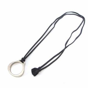 【中古】エルメス HERMES コットンコード ネックレス ペンダント シルバーカラー アクセサリー レディース