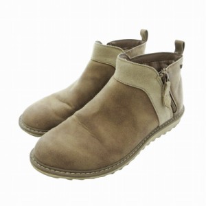 【中古】スケッチャーズ SKECHERS Arch Fit アンクルブーツ アーチフィットモハヴェ ショート 24.5cm ベージュ