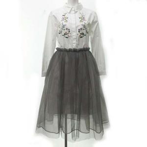 レイヤード 刺繍 チュール ワンピースの通販 Au Pay マーケット