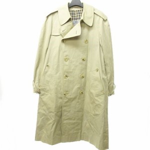 【中古】アクアスキュータム AQUASCUTUM アクア5  裏地チェック ベルト付きトレンチコート ジャケット ロング