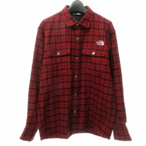 【中古】ザノースフェイス THE NORTH FACE 美品 ブラッシュウッドウールシャツ NR62230 フランネルシャツ S