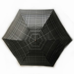 【中古】バーバリー BURBERRY 折り畳み傘 雨傘 ノバチェック ロゴ 灰 ダークグレー 系 0110 メンズ