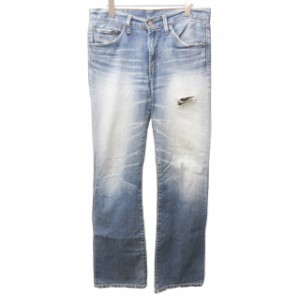 【中古】リーバイス Levi's 517-03 デニムパンツ ジーンズ ダメージ加工 ブーツカット ボタン裏刻印V14 32 IBO47