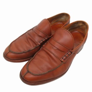 【中古】トリッカーズ TRICKER'S ペニーローファー コイン 革靴 レザー イングランド製 ブラウン 0302 メンズ