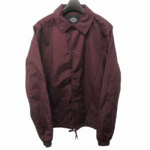 【中古】ディッキーズ Dickies コーチジャケット シャツジャケット ブルゾン 長袖 赤 ワインレッド 系 0319 メンズ