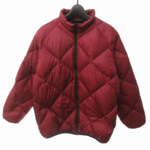 【中古】モンベル Montbell ヴィンテージ 90s 小さいサイズ ダウンジャケット キルティングジャケット 赤 XS