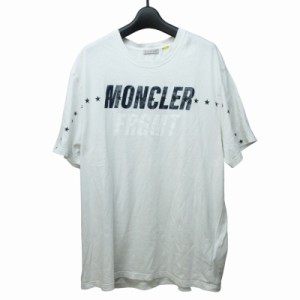 【中古】モンクレール MONCLER 7 × フラグメント コラボ 21AW Tシャツ カットソー 半袖 クルーネック ロゴプリント M