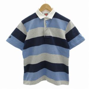 BARBARIAN ラガーシャツ 半袖 ストライプ柄 メンズ S カナダ製 古着
