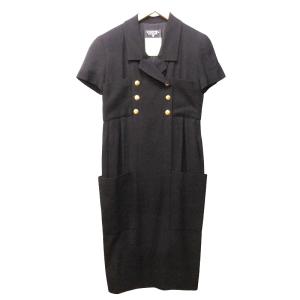 美品 CHANEL ココマーク ダブルブレストロングシャツワンピース 金釦 美品 CHANEL ココマーク ダブルブレストロングシャツワンピース 金釦