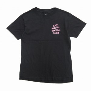 【中古】美品 アンチソーシャルソーシャルクラブ ANTI SOCIAL SOCIAL CLUB ロゴ プリント Tシャツ カットソー S 黒