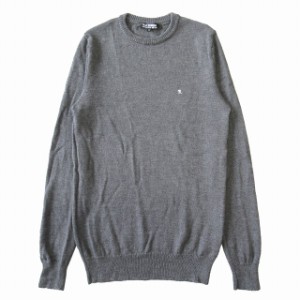 【中古】美品 05AW ラフシモンズ RAF SIMONS ウール ニット セーター カットソー 長袖 Rロゴ ポルターガイスト期 46