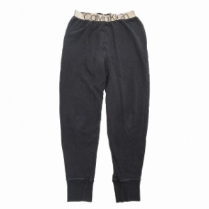 【中古】カルバンクライン CALVIN KLEIN スウェット パンツ ボトムス ロゴ ウエストゴム イージー M 黒 メンズ 