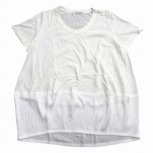 【中古】ザ シークレットクロゼット The SECRETCLOSET サテン 切替 Tシャツ カットソー ワイド ゆったり 半袖♪７ 