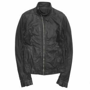 【中古】13aw リックオウエンス Rick Owens モリノ カーフ レザー ジャケット ブルゾン ライダース 46 黒 メンズ 