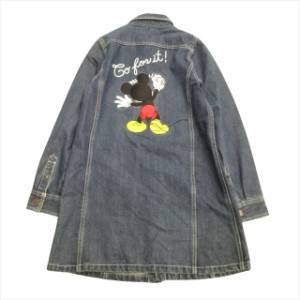 【中古】エックスガール × ディズニー x-girl × Disney ミッキーマウス デニム ワンピース ロング シャツ コート 