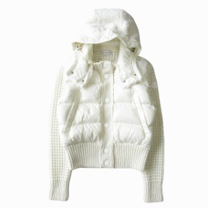 【中古】極美品 22AW モンクレール MONCLER "CARDIGAN TRICOT" 2way ニット 切替 ダウン ジャケット ブルゾン フード