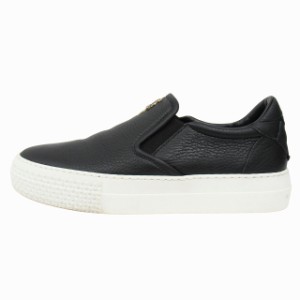 【中古】美品 クロムハーツ CHROME HEARTS "SLIP ON PLS PTCH PLTFRM" レザー スリッポン スニーカー シューズ 38