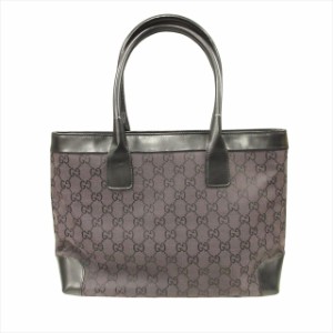 【中古】グッチ GUCCI GGキャンバス レザー ハンド トート バッグ 鞄 ロゴ 総柄 オールド ビンテージ ヴィンテージ 紫