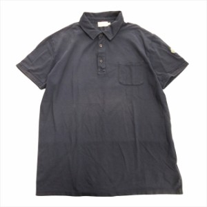 【中古】モンクレール MONCLER MAGLIA POLO MANICA CORTA ポロシャツ カットソー ロゴ ワッペン 鹿の子 XL 