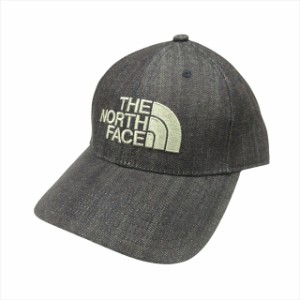 【中古】未使用品 ザノースフェイス THE NORTH FACE TNF LOGO CAP TNFロゴキャップ 帽子 デニム 刺繍 6パネル