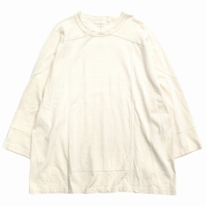 【中古】美品 23aw ブラームス blurhms コットン シルク ネップ ホッケーシャツ Tシャツ カットソー オーバーサイズ