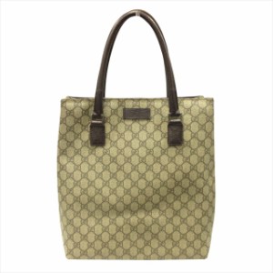 【中古】グッチ GUCCI GGスプリーム ハンド トート バッグ 鞄 オールド ロゴ 総柄 131220 205141 ベージュ レディース メンズ※ 