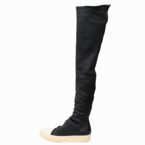 【中古】リックオウエンス Rick Owens レザー ニーハイ ストッキング ロング ブーツ スニーカー シューズ 靴 サイズ37