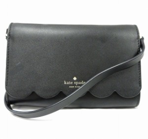 【中古】ケイトスペード KATE SPADE ショルダー ウォレット バッグ ロゴ 財布 クラッチ カバン 黒 ピンク レディース 