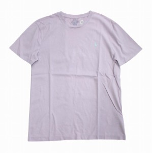 【中古】ポロ ラルフローレン Tシャツ カットソー ワンポイント ポニー 刺しゅう 薄紫 パープル S 170/92A メンズ