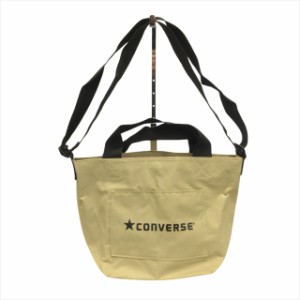 【中古】コンバース CONVERSE 2way トート バッグ 鞄 ショルダー ハンド ロゴ ベージュ レディース メンズ♪10 