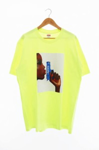 【中古】シュプリーム SUPREME 21SS Water Pistol Tee ウォーターピストル ロゴ Tシャツ L イエロー☆AA