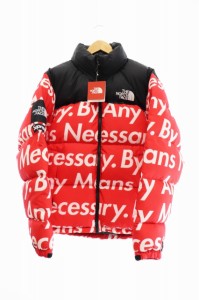 【中古】シュプリーム SUPREME ×TNF 15AW Nuptse Jacket By Any Means Necessary ジャケット M ☆AA★ 211225 /108