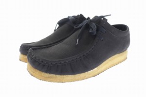 【中古】クラークス clarks WALLABEE BLACK VEGAN ワラビー ブラック ビーガン ブーツ 63711 26.5 黒 ▲■ 230610/107